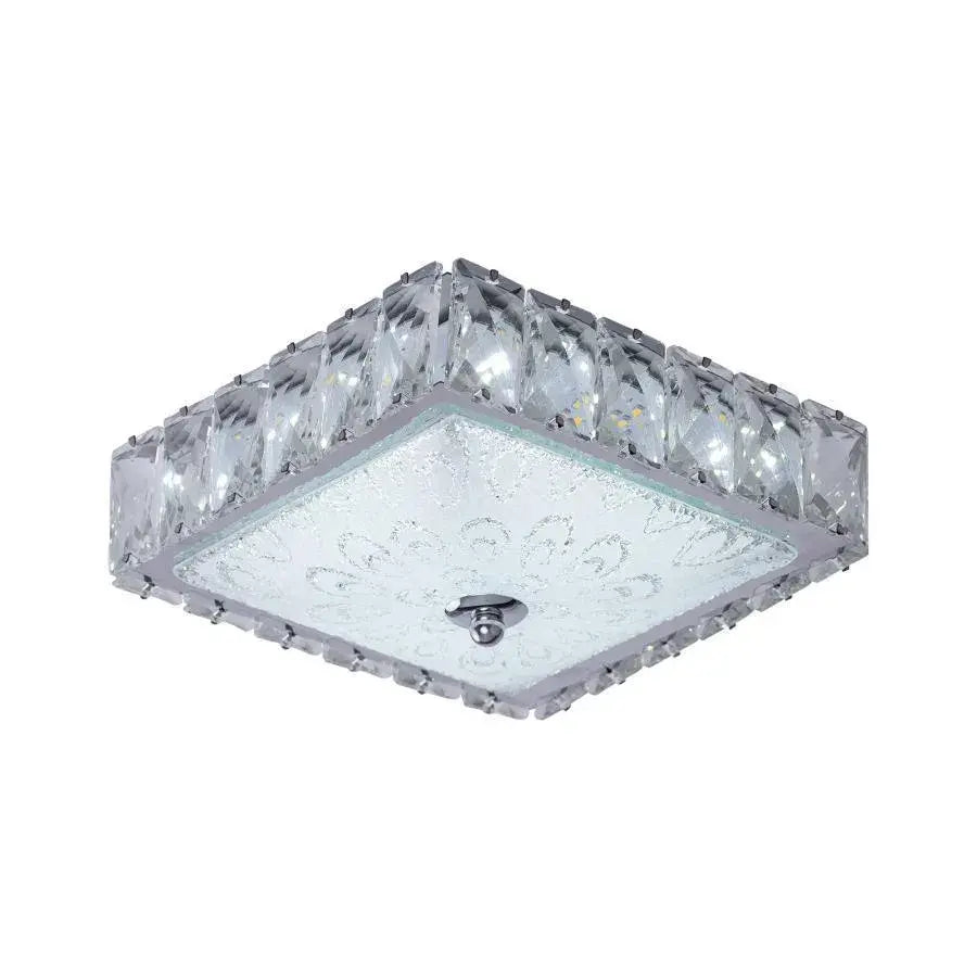 Lustra LED Canens, 24W, Cristal, Crom, Lumina Rece/Calda/Neutra