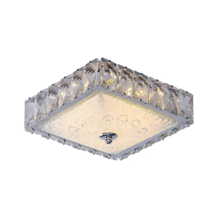 Lustra LED Canens, 24W, Cristal, Crom, Lumina Rece/Calda/Neutra