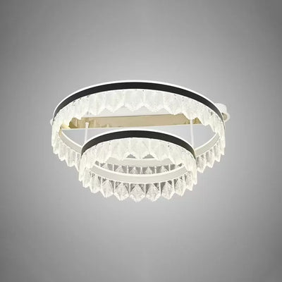 Lustra LED Cristal cu Telecomanda Harrison 122W Dimabila Alb Negru