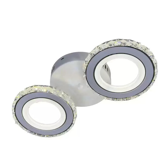 Lustra LED cu telecomanda CIRCULIS, 29W, 2 Cercuri, lumina Rece/Calda/Neutra, Dimabila, Alb