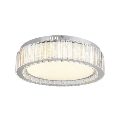 Lustra LED Cristal cu Telecomanda Angelina 80W Dimabila Argintiu