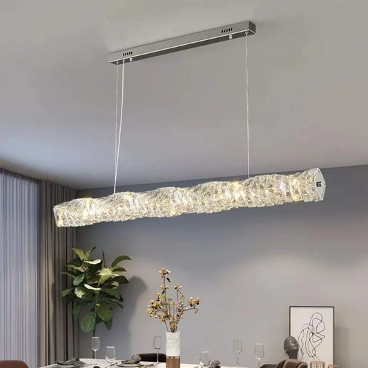 Lustra LED Cristal cu Telecomanda Sehrazat 38W, Argintiu