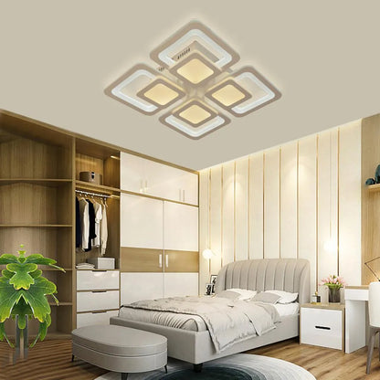 Lustra LED cu Telecomanda 'Susan', Alessandro Design, 77W, lumina Rece/Calda/Neutra, dimabila, alb