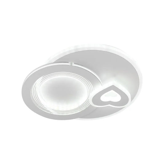 Lustra LED Inimioara, 20W, Acril, Alb -RESIGILAT