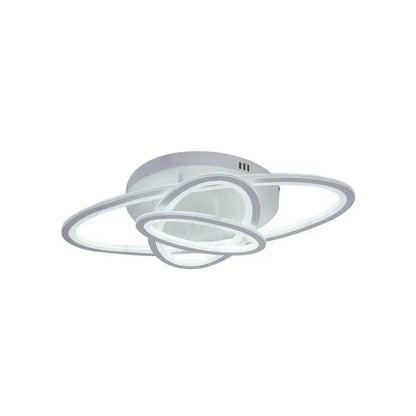 Lustra Led Izotop cu Telecomanda, 83W, Lumina Rece/Calda/Neutra, Dimabila, Alb