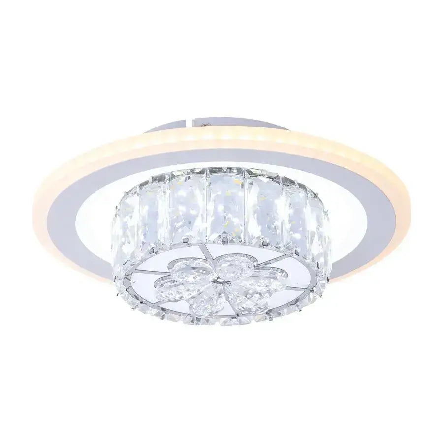 Lustra LED Lotus, 80W, Lumina Rece/Calda/Neutra, Alb