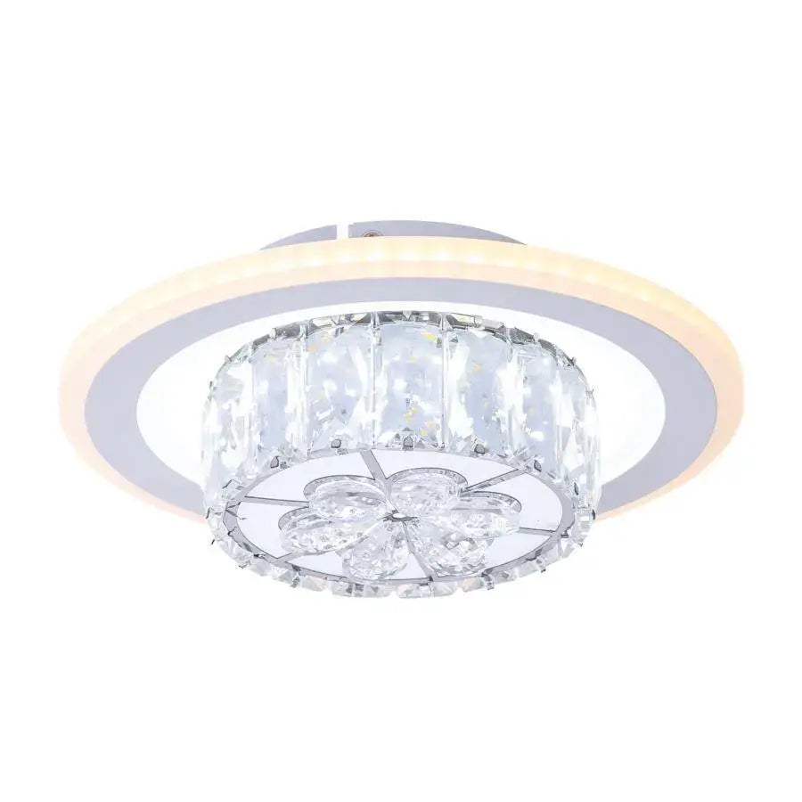 Lustra LED Lotus, 80W, Lumina Rece/Calda/Neutra, Alb