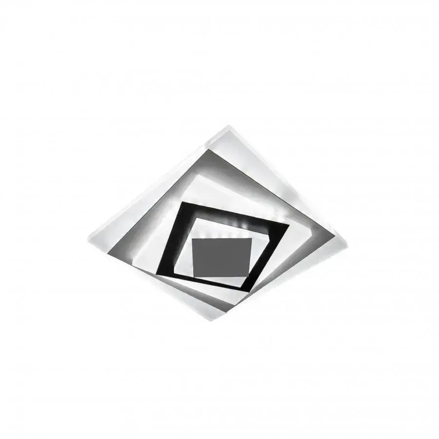 Lustra LED Luisel, 36W, Negru, Gri si Alb, Lumina Rece/Calda/Neutra