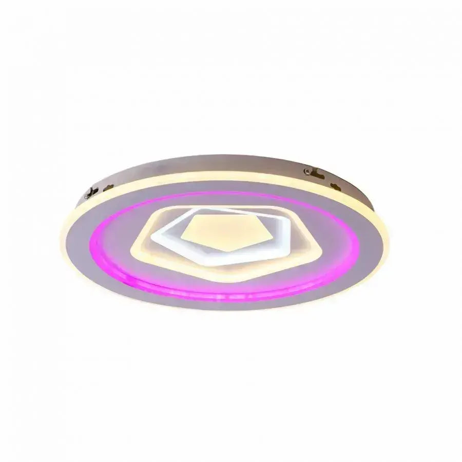 Lustra LED RGB cu Telecomanda Meira, 180W, Dimabila, Acril, RGB, Alb