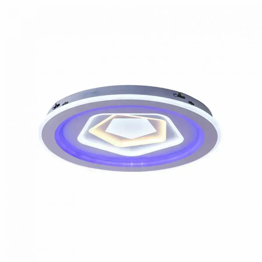 Lustra LED RGB cu Telecomanda Meira, 180W, Dimabila, Acril, RGB, Alb