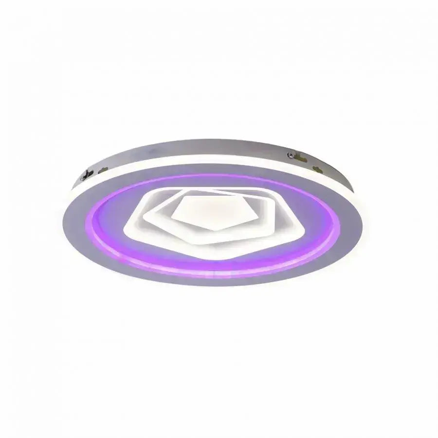 Lustra LED RGB cu Telecomanda Meira, 180W, Dimabila, Acril, RGB, Alb