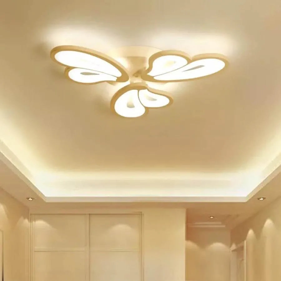 Lustra LED cu telecomanda BLOSSOM, 43W, 3 Petale, lumina Rece/Calda/Neutra, Dimabila, Alb