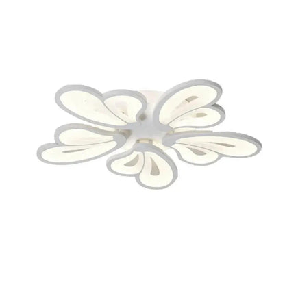 Lustra LED cu telecomanda BLOSSOM, 60W, 5 Petale, lumina Rece/Calda/Neutra, Dimabila, Alb