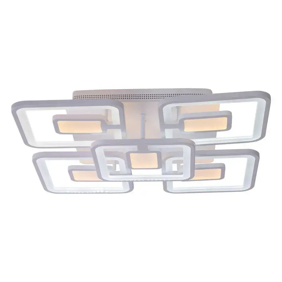 Lustra LED cu Telecomanda Tiana, 107W, Alb, Acril, Dimabila