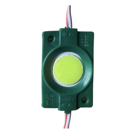 Modul LED COB 9 LED-uri 2.4W, Verde, IP65, 12V