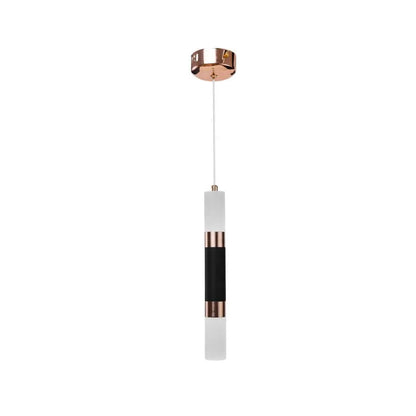 Pendul LED Adam, 14W, Acril si Metal, Negru cu Auriu, Lumina Rece/Calda/Neutra