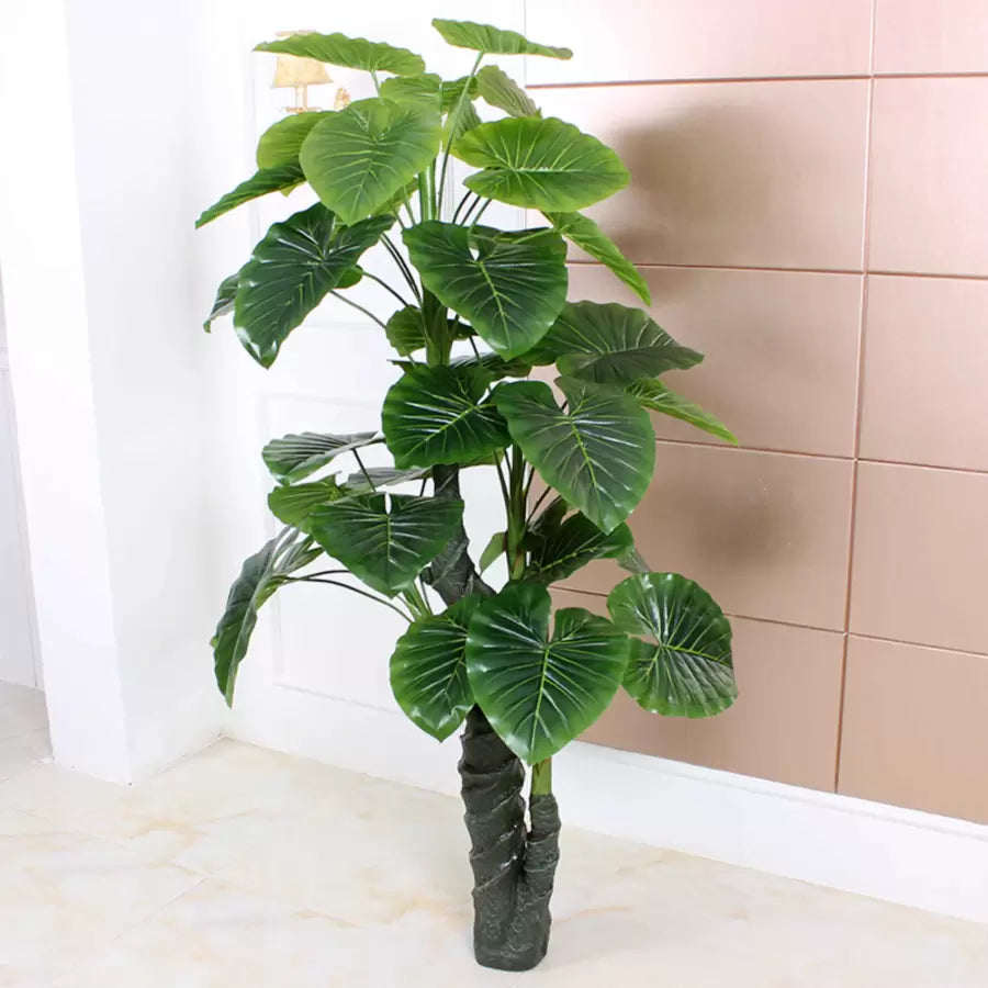 Planta Artificiala Alocasia odora, fara Ghiveci, 150cm Verde