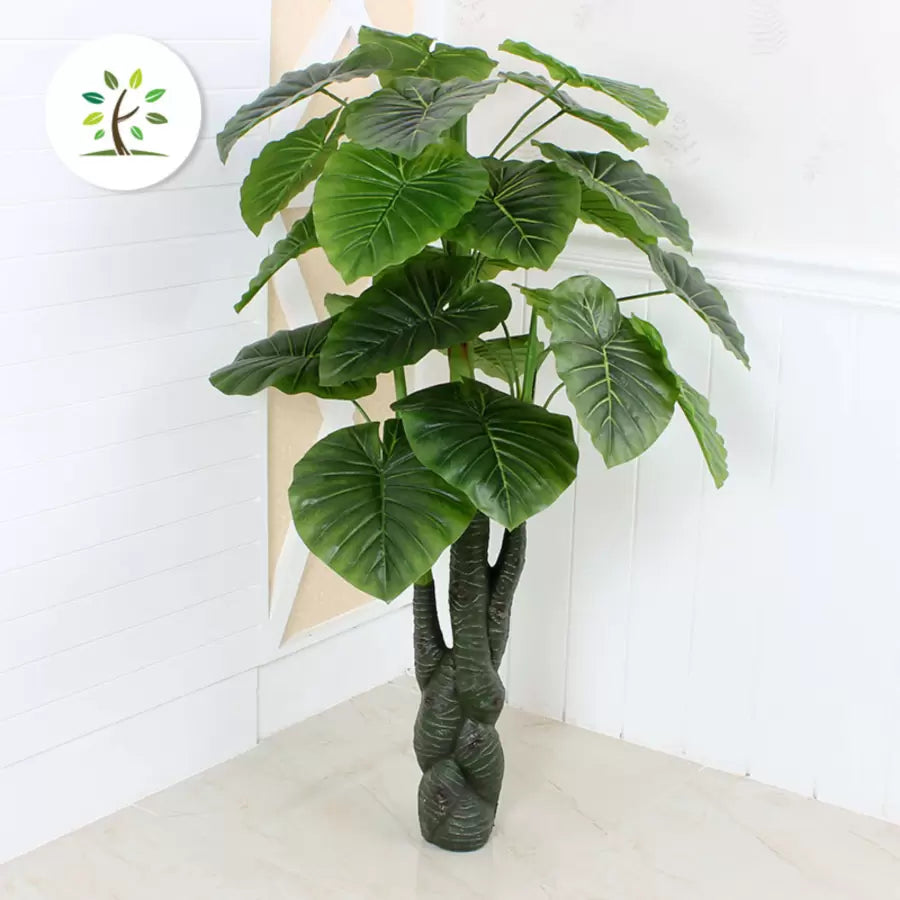 Planta Artificiala Alocasia odora, fara Ghiveci, 150cm Verde