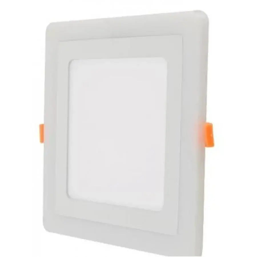 Spot LED Patrat, 16W, 3000K/6500K, Trei Functii, Incastrat, Alb