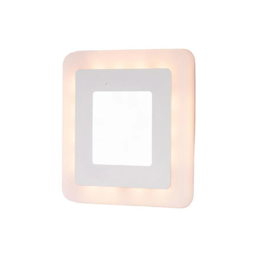 Spot LED Patrat, 6W, 3000K/6500K, Trei Functii, Incastrat, Alb