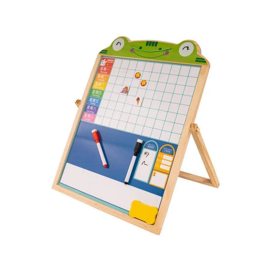 Tabla Magnetica Educativa Multifunctionala in Forma de Broscuta, Lemn