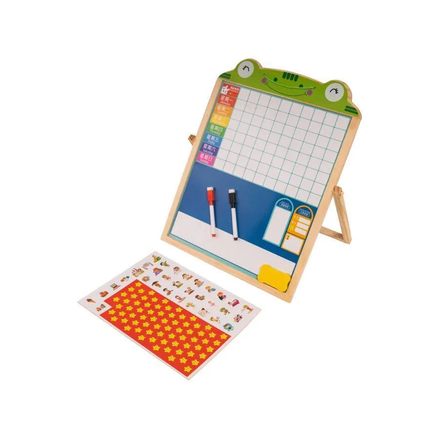 Tabla Magnetica Educativa Multifunctionala in Forma de Broscuta, Lemn