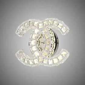 Aplica LED Cristal Yanira 28W, Argintiu