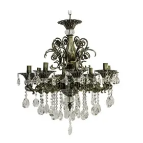 Candelabru Adotis, 8*E14, Bronz Antichizat, Metal și Cristal