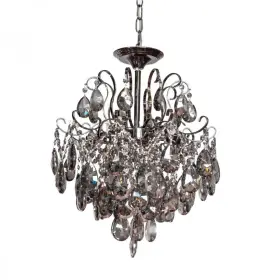 Candelabru Casi, 6*E14, Negru, Metal și Cristal