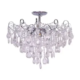 Candelabru Cristal Carson 6x E27 Argintiu