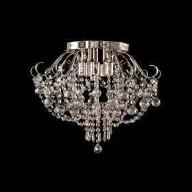 Candelabru Cristal Donovan, 5*E27, Cristal si Metal, Argintiu