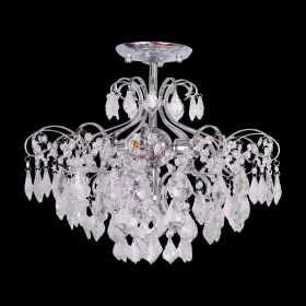 Candelabru Cristal Ernest, 3*E27, Crom, Metal și Cristal