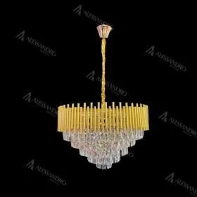 Candelabru Cristal Faruk 10x E27 Auriu