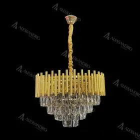 Candelabru Cristal Firat 8x E27 Auriu