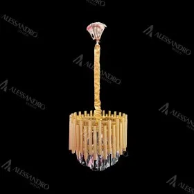 Candelabru Cristal Fisher 3x E27 Auriu