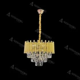 Candelabru Cristal Fuat 5x E27 Auriu