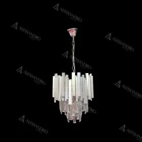 Candelabru Cristal Mateo 6x E14 Argintiu