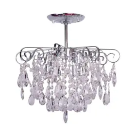 Candelabru Eiko, 4*E27, Crom, Metal și Cristal