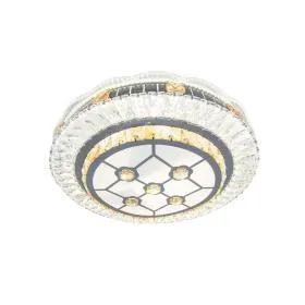 Lustra LED cu Telecomanda Cristalium, 96W, Dimabilă, Crom