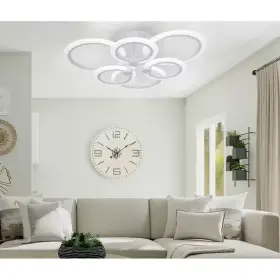 Lustra LED cu Telecomanda Liliac, 160W, Dimabilă, Acril, Alb