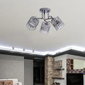 Lustra Maribela, 3*E27, Crom, Metal și Cristal